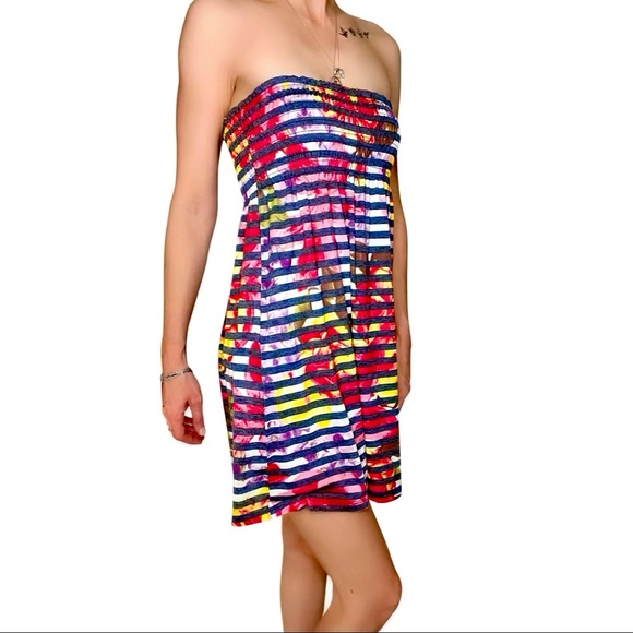 Spoiled Striped Floral Strapless Sundress - Picture 4 of 7